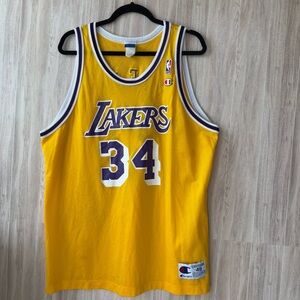 VTG Champion Shaquille O'Neal Shaq Los Angeles Lakers Jersey size m (48)